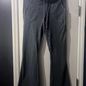 Free People - Chic Blue Gray Flared Joggers